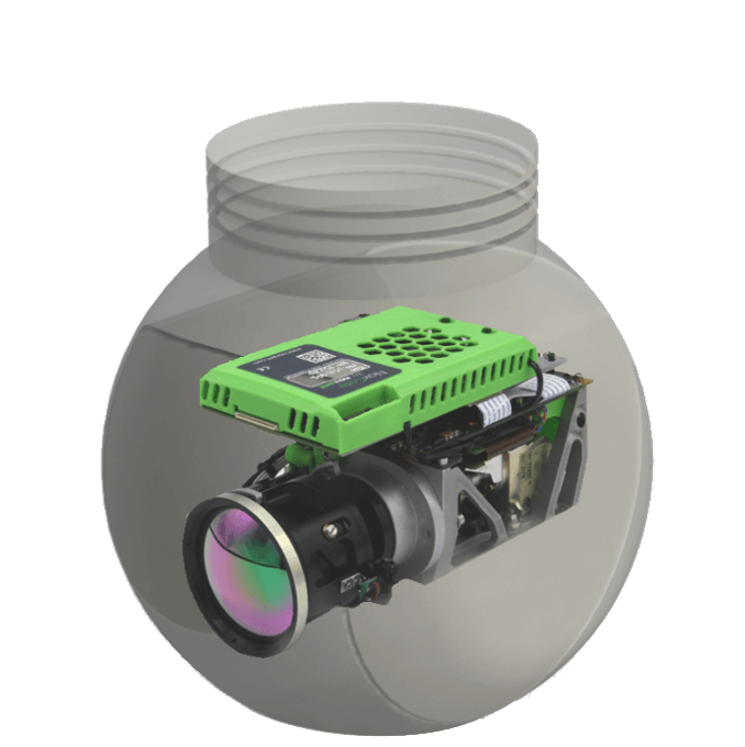 Small Gimbal integrating compact NoxCore Vision Camera core